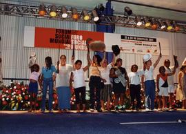 Fórum Social Mundial, no Centro de Eventos da PUC-RS (Porto Alegre-RS, 25 a 30 jan. 2001). / Crédito: Ibanes Lemos