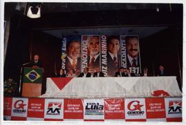 Atividade da candidatura &quot;Genoino Governador&quot; (PT) com prefeitos do ABC Paulista no [se...