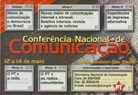 Conferência Nacional de Comunicação . (12 a 14 mai., São Paulo (SP)).