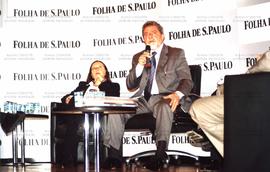 Encontro da candidatura “Lula Presidente” (PT) com jornalista, promovido pela Folha de São Paulo nas eleições de 2002 (São Paulo-SP, 2002) / Crédito: Autoria desconhecida