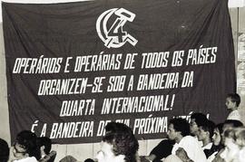 Debate organizado pelo jornal Causa Operária, com presença de Altamira (São Paulo-SP, data desconhecida). Crédito: Vera Jursys