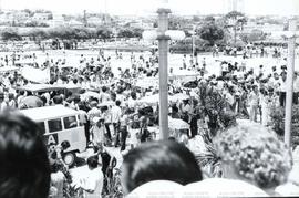 Manifestação contra a LSN, pelo fim da intervenção nos sindicatos e abaixo a ditadura (São Bernardo do Campo-SP, 1982). / Crédito: Vera Jursys.