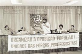 Debate sobre a unidade da esquerda, organizado por PCdoB e PT (Local desconhecido, [1986-1989?]). Crédito: Vera Jursys