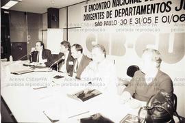 Encontro Nacional de Advogados e Dirigentes de Departamentos Jurídicos da Confederaão Nacional dos Bancários, 5º (São Paulo-SP, 30 mai./01 jun. 1996). Crédito: Vera Jursys