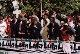 Comício da candidatura &quot;Lula Presidente&quot; (PT) nas eleições de 2002 (Diamantina-MG, 2002...