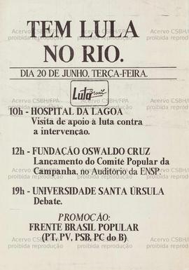 Tem Lula no Rio. (1989, Rio de Janeiro (RJ)).