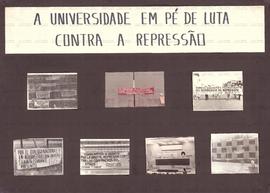 A Universidade em pé de luta contra a repressão (Brasil, Data desconhecida).