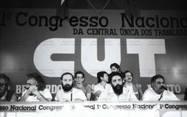 Congresso Nacional da CUT, 1º ([São Bernardo do Campo-SP, 24 a 26 ago. 1984]) [Pavilhão Vera Cruz] – 1º Concut. / Crédito: Autoria desconhecida.