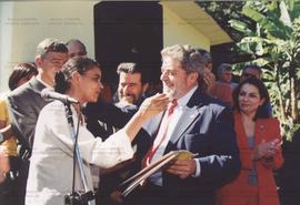 Visita da candidatura &quot;Lula Presidente&quot; (PT) à Paranapiacaba nas eleições de 2002 (Santo André-SP, 5 jun 2002) / Crédito: Olivio Lamas