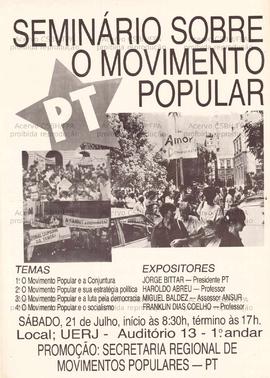 Seminário sobre o movimento popular  (Rio de Janeiro (RJ), 21/07/0000).