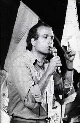 Atividades de campanha da candidatura “Celso Daniel” (PT) nas eleições de 1988 (Santo André-SP, 1988). / Crédito: Roberto Parizotti.