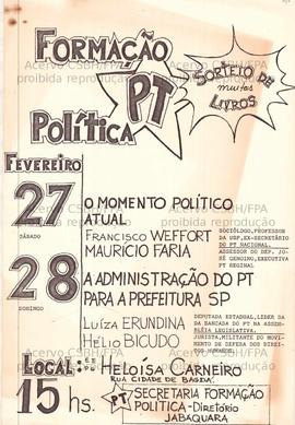 Formação Política PT (São Paulo (SP), 27-28/02/0000).