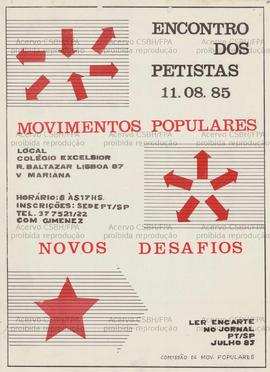 Encontro dos Petistas  (São Paulo (SP), 11-08-1985).