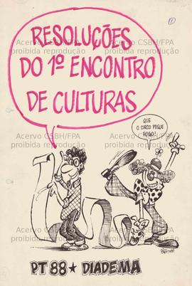 Resoluções do 1o. Encontro de Culturas (Diadema (SP), 00/00/1988).